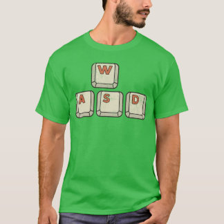 Camiseta Teclas de Movimento WASD Gaming Retro Computador V