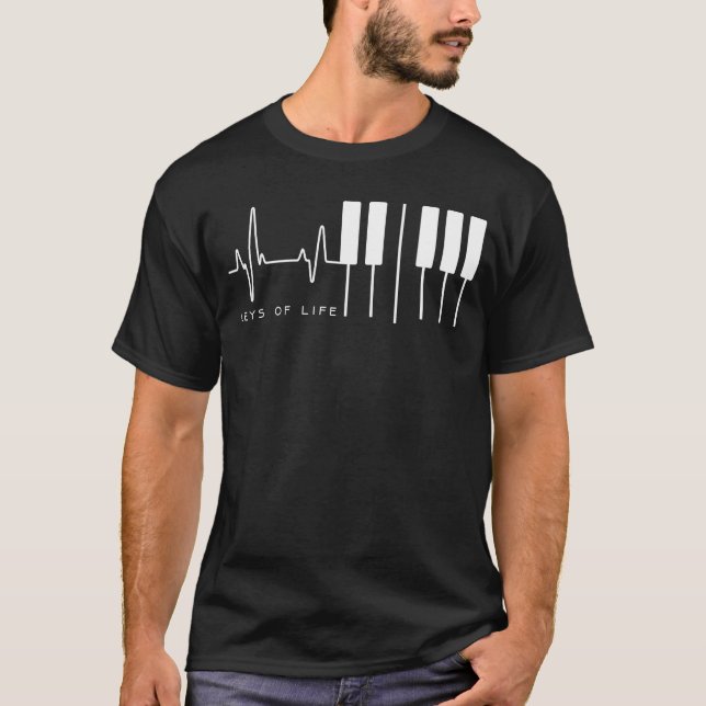 Camiseta Teclas do Piano com Vida Útil (Frente)