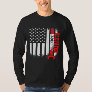 Camiseta Técnica de Manutenção Mecânica do Elevador com Êxi
