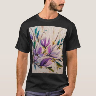 Camiseta técnica de pintura a óleo de abstrato
