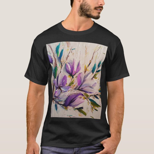 Camiseta técnica de pintura a óleo de abstrato (Frente)