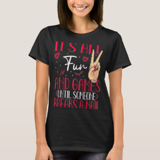 Camiseta Técnica Polida Da Manicurista Da Nail Tech
