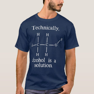 Camiseta Tecnicamente, o álcool é um Nerd engraçado para