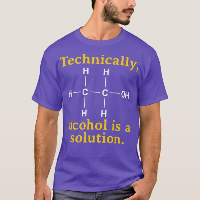 Camiseta Tecnicamente, o álcool é um Nerd engraçado para a  (Frente)