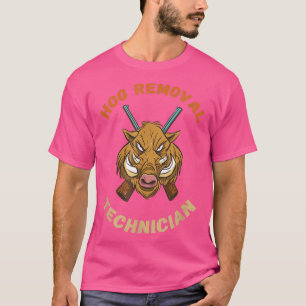 Camiseta Técnicas de remoção de porcos selvagens Caça de po