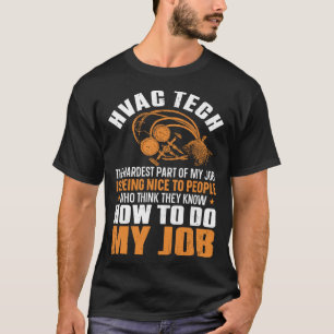 Camiseta Técnico da HVAC Tech Vintage Hvac Tech O Mais Difí