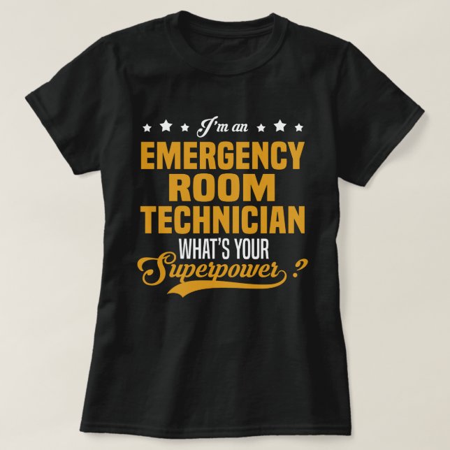 Camiseta Técnico da Sala de Emergência (Frente do Design)