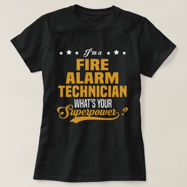 Camiseta Técnico de alarme de incêndio (Frente do Design)
