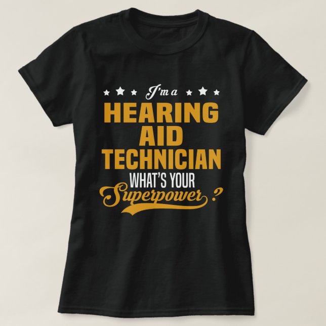 Camiseta Técnico de auxílio auditivo (Frente do Design)