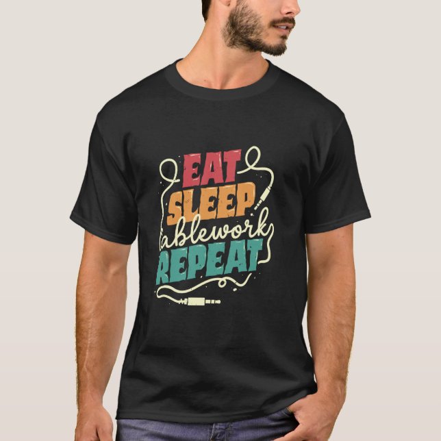 Camiseta Técnico de AV Técnico de Audiovisual Comer Dormir  (Frente)