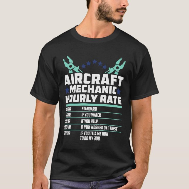Camiseta Técnico de avião mecânico de Engenheiro Pu (Frente)