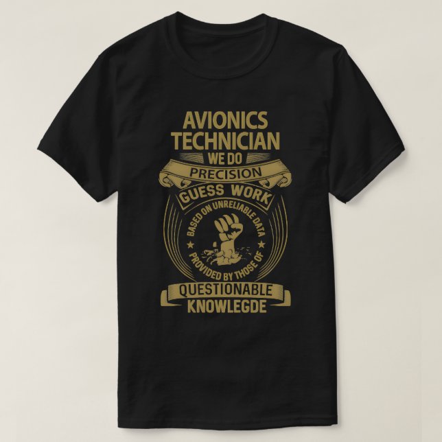 Camiseta Técnico de Aviônica fazemos Precision (Frente do Design)