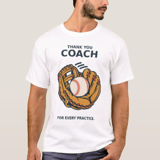 Camiseta Técnico de Beisebol Obrigado Luva e Bola