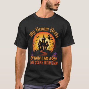 Camiseta Técnico de Cena de Crime de Halloween Humor de Bru