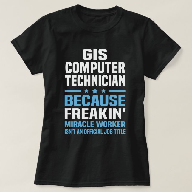 Camiseta Técnico de Computador GIS (Frente do Design)