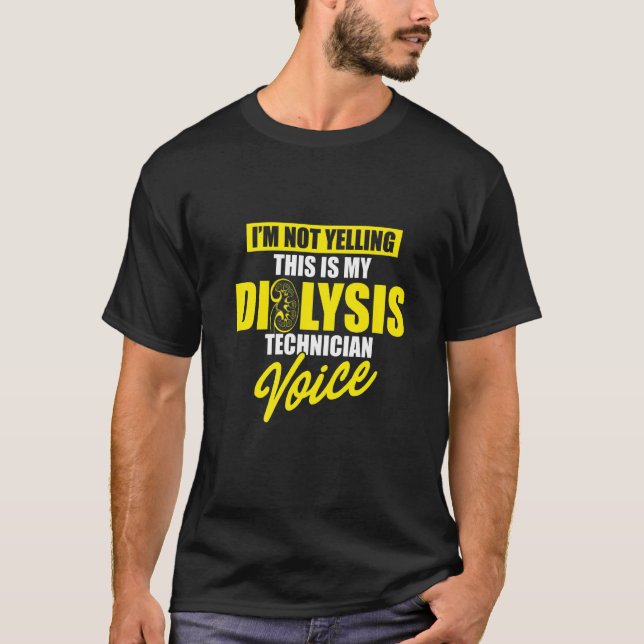Camiseta Técnico de Diálise Gritando Voz Nefrologia Tech (Frente)