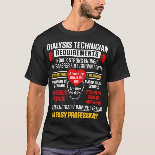 Camiseta Técnico De Diálise Requer Nefrologia Tech (Frente)