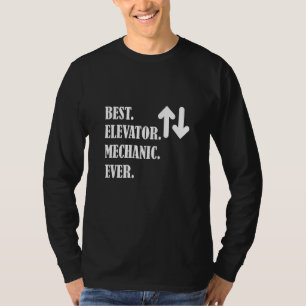 Camiseta Técnico de elevação do botão mecânico do melhor el