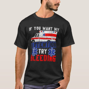 Camiseta Técnico de Emergência Médica Paramédico AMR Sarcás