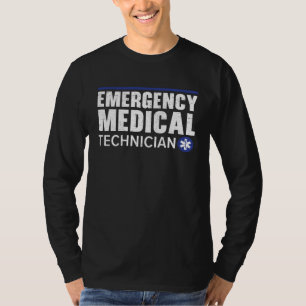 Camiseta Técnico de Emergência Médica Saúde EMT Paramédico