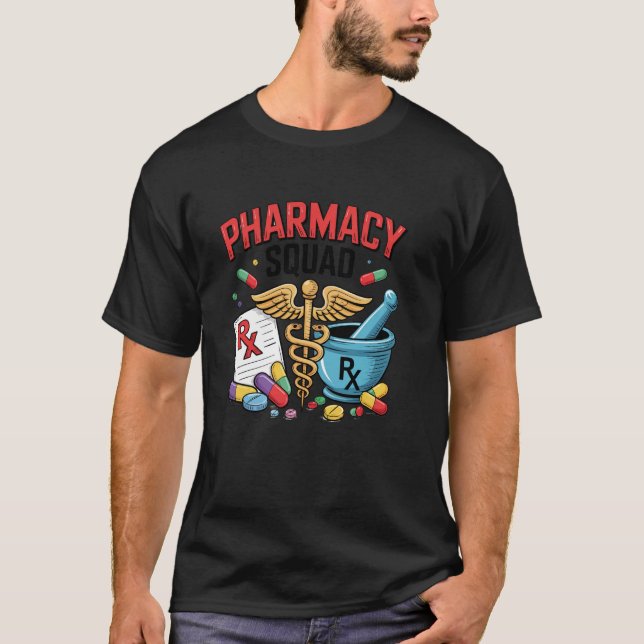 Camiseta Técnico de Farmácia Engraçado CPhT Assistente de F (Frente)