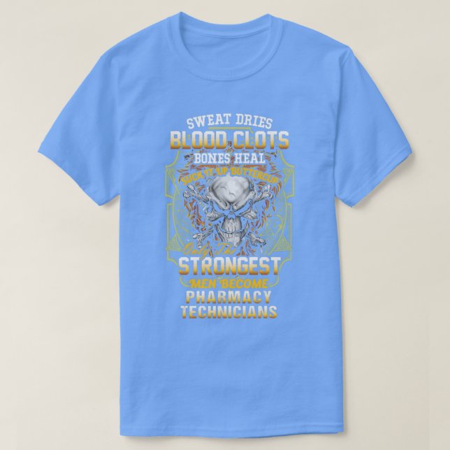 Camiseta Técnico de Farmácia mais forte (Frente do Design)