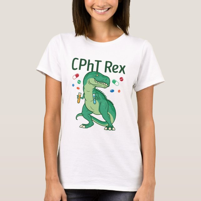 Camiseta Técnico de Farmácia Rex CPhT (Frente)