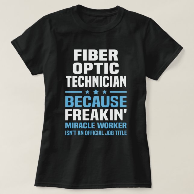 Camiseta Técnico de fibra óptica (Frente do Design)