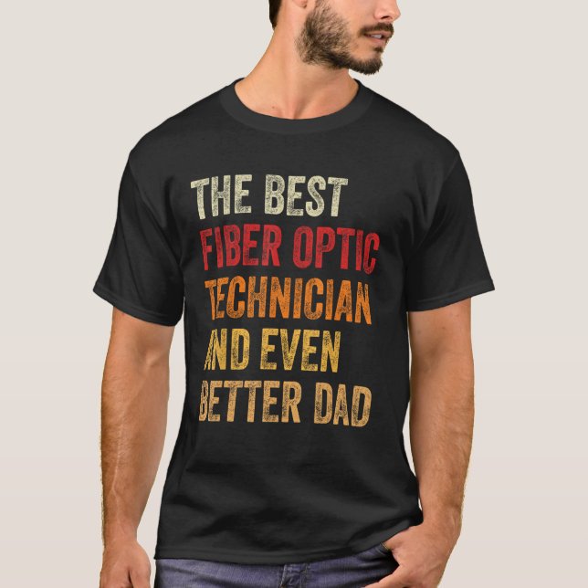 Camiseta Técnico de Fibra Óptica Retro Mens e Melhor Da (Frente)