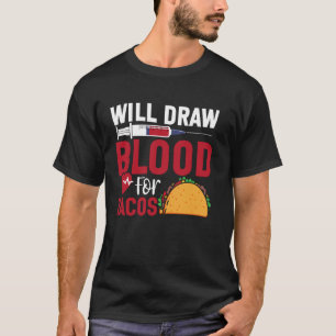 Camiseta Técnico de Flebotomia Taco Vai Colher Sangue