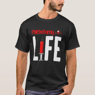 Camiseta Técnico de Flebotomia Vida Flebotomista Flebotomis