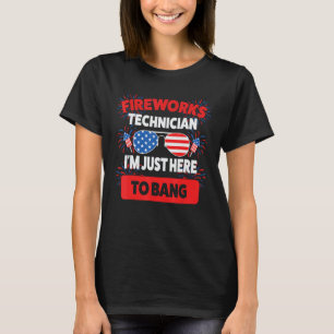 Camiseta técnico de fogos de artifício estou aqui para fogo