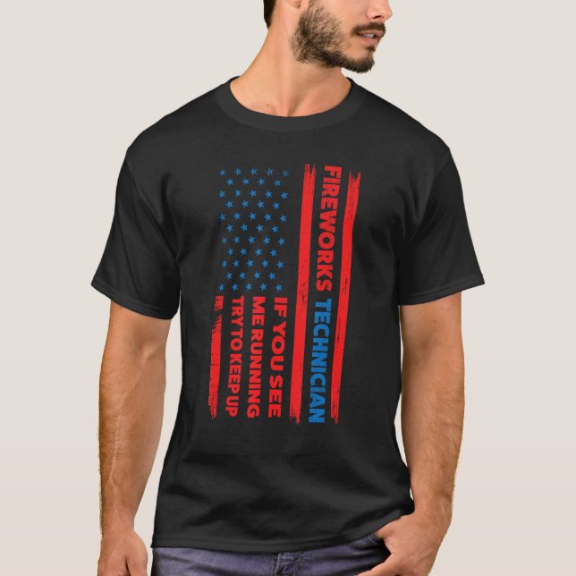 Camiseta técnico de fogos de artifício se você vir executan (Frente)