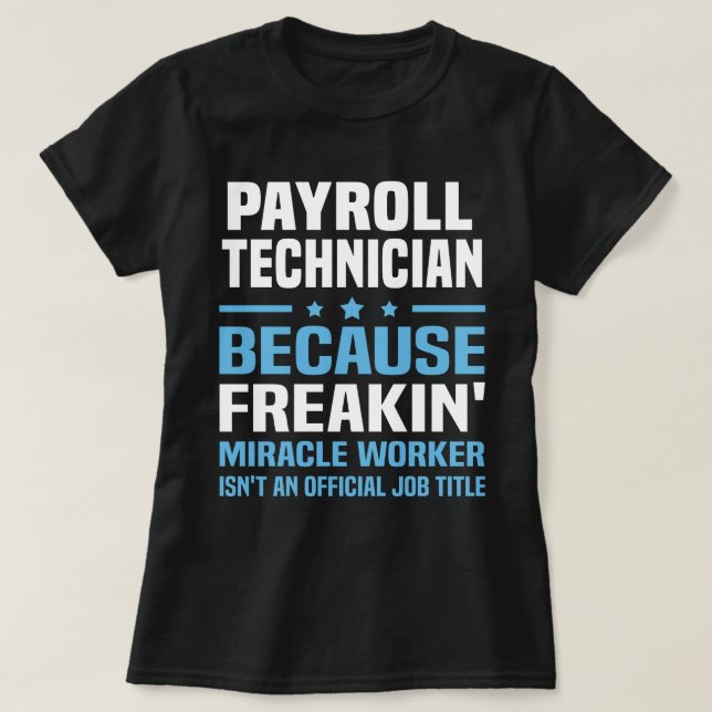 Camiseta Técnico de Folha de Pagamento (Frente do Design)