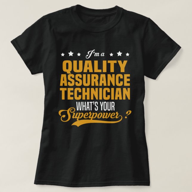 Camiseta Técnico de Garantia de Qualidade (Frente do Design)