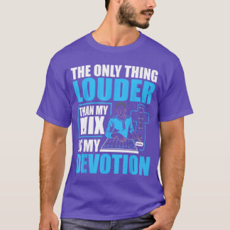 Camiseta Técnico de gravação de som da igreja de áudio Chur