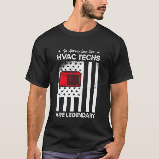 Camiseta Técnico de HVAC Americano Bandeira EUA Diversão Me