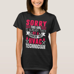 Camiseta Técnico de Hvac Esposa Mecânico Serviço Técnico Hv