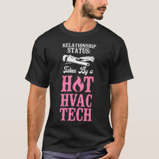 Camiseta Técnico de Hvac Namorada Esposa Vintage