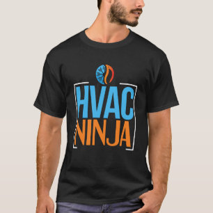 Camiseta Técnico de HVAC Ninja de HVAC Humor Mecânico de HV