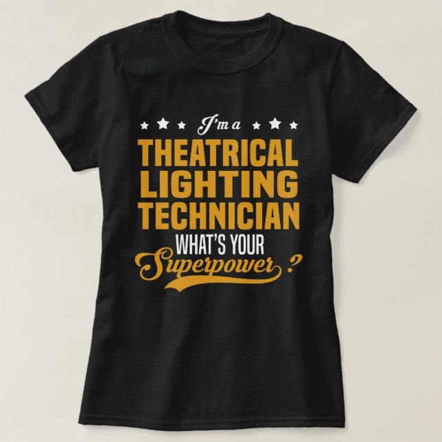 Camiseta Técnico de Iluminação Teatral (Frente do Design)