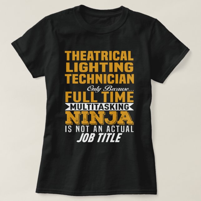 Camiseta Técnico de Iluminação Teatral (Frente do Design)