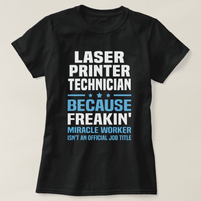 Camiseta Técnico de impressora a laser (Frente do Design)