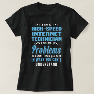 Camiseta Técnico de Internet de alta velocidade