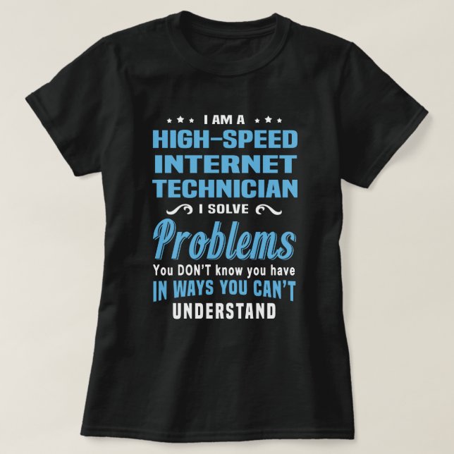 Camiseta Técnico de Internet de alta velocidade (Frente do Design)