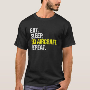 Camiseta Técnico de Manutenção de Aeronaves Rotina de Comer