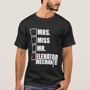 Camiseta Técnico de Manutenção de Elevador Divertido Técnic