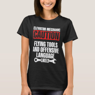 Camiseta Técnico de Manutenção de Ferramentas Voadoras de E