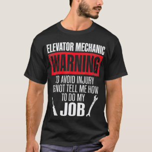 Camiseta Técnico de Manutenção de Mecânico de Elevador Lesã