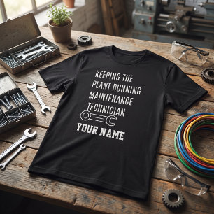 Camiseta Técnico de Manutenção Mantendo a Planta em Funcion